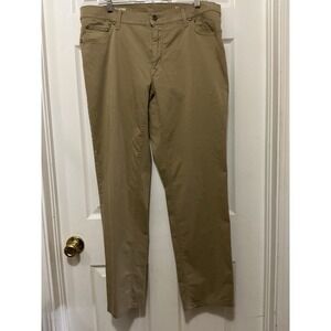 Brax Marathon Cooper Men's Tan Pants 38x34 Stretch Flat Front Straight Leg EUC